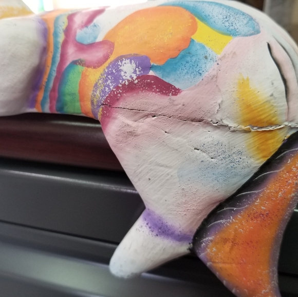 Handpainted Cat Kitty shelf sitter calico handmade - Picture 5 of 5